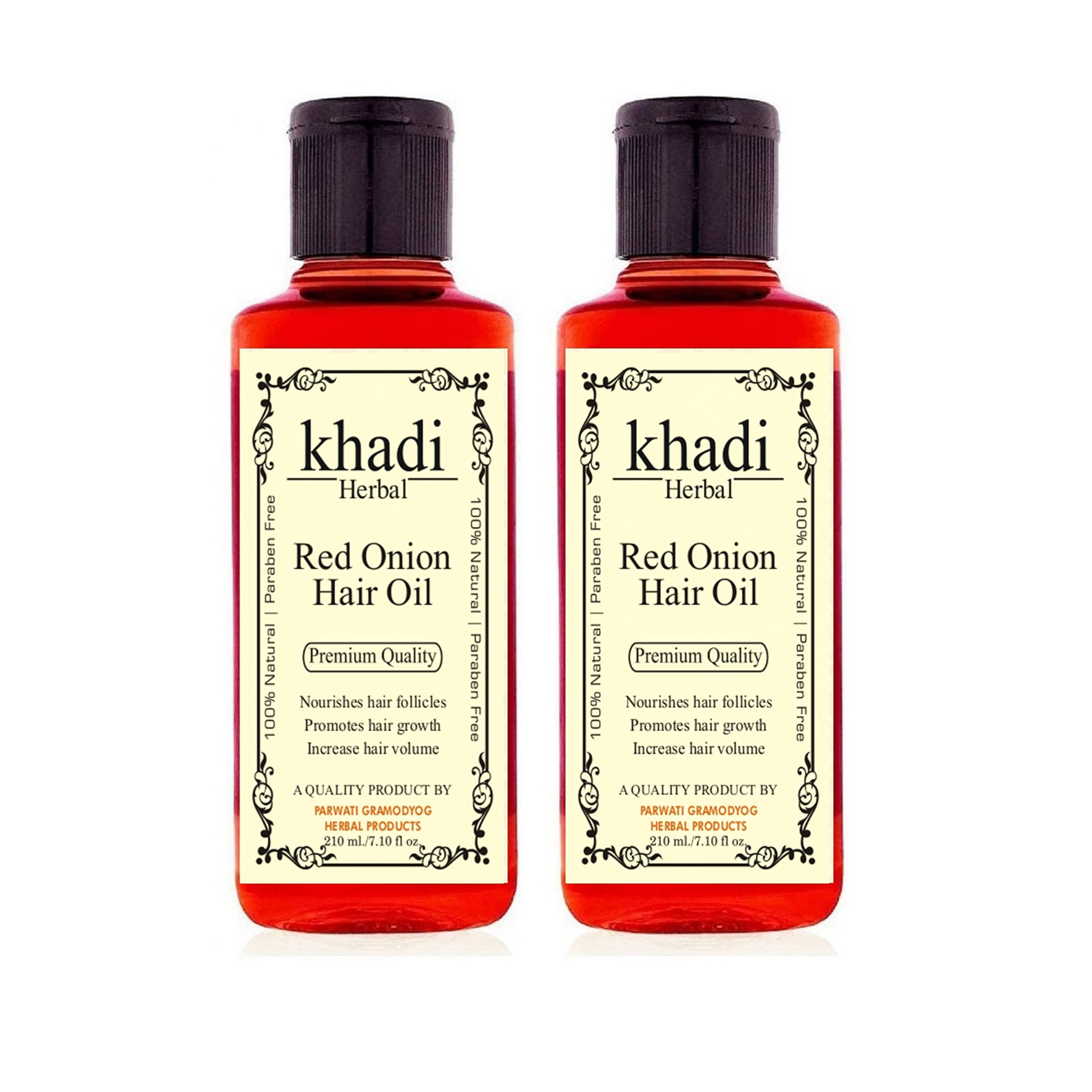 Herbigiri Herbal Red Onion Hair Oil for Hair Fall Control & Hair Strengthening | Fresh, Strong & Shiny Hair | Natural, Paraben-Free & Chemical-Free