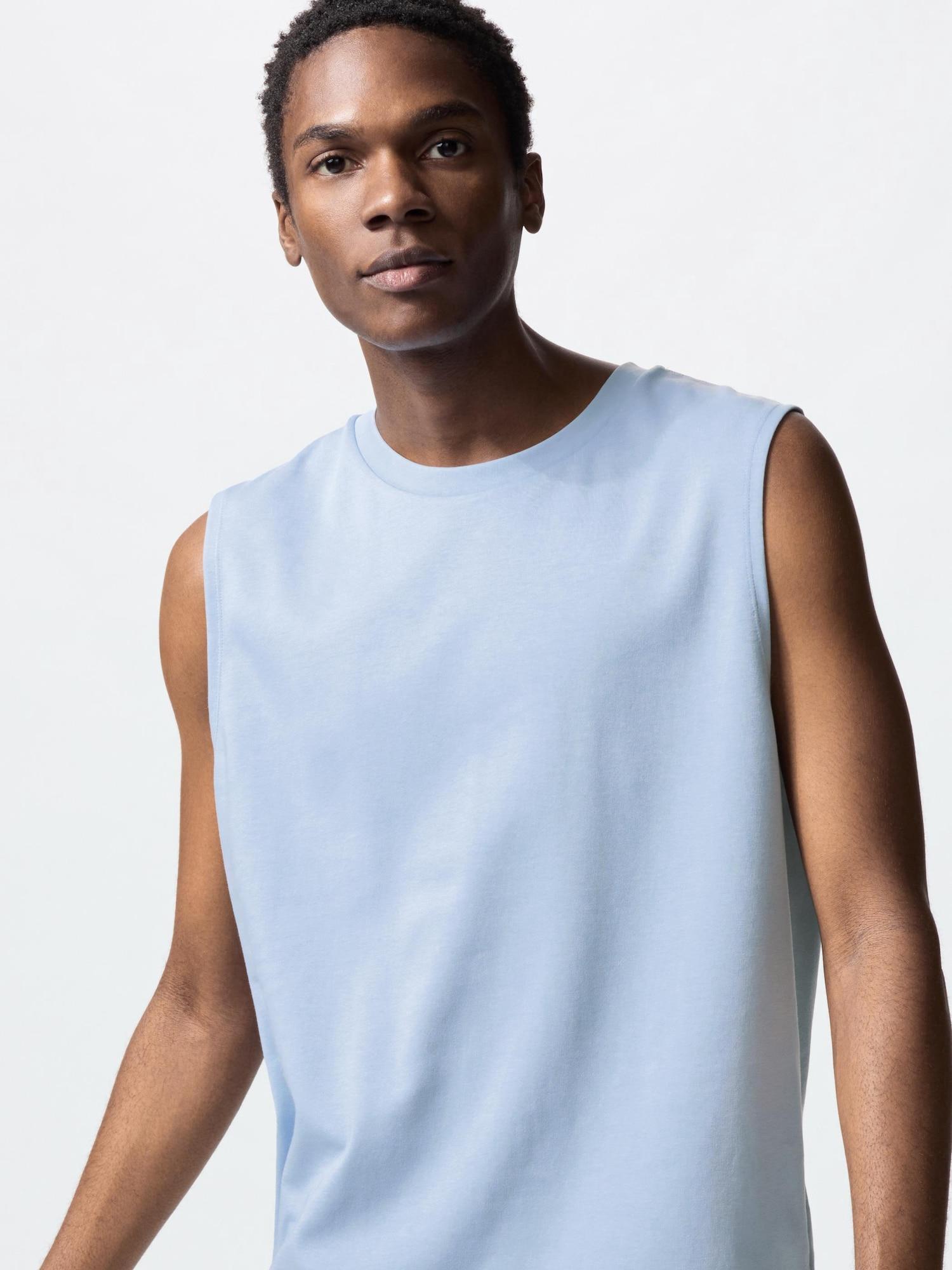 

Uniqlo Japan Air RhyThm CoTTon Sleeveless T 60 LIGHT BLUE/XS