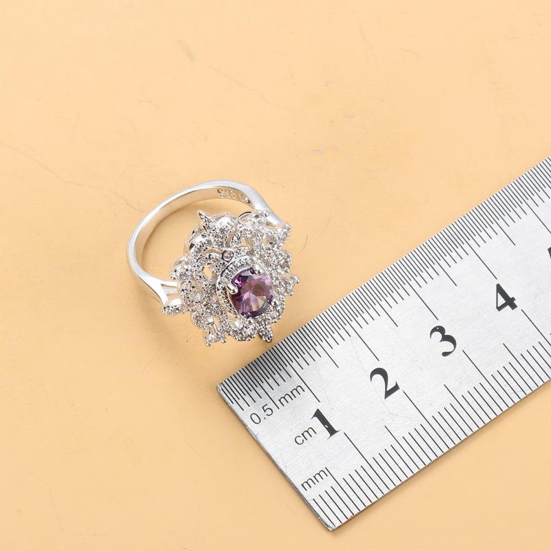 Gem Set Jewelry Pendant Earrings Necklace Ring Lady Set