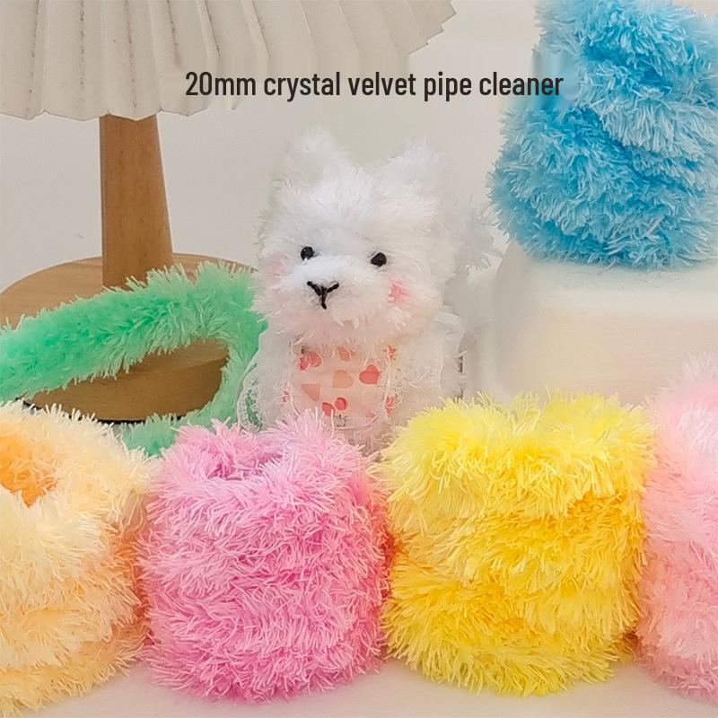

Crystal Velvet Chenille Puppy Doll 30mm DIY Plush Twist Stem for Handmade Crafts