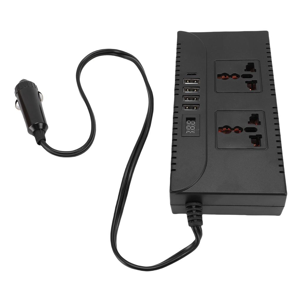 150W Car Power Inverter DC 12V 24V to 220V 110V Voltage Intelligent Recognition 4 USB Ports 1 Type C Ports 2 Universal