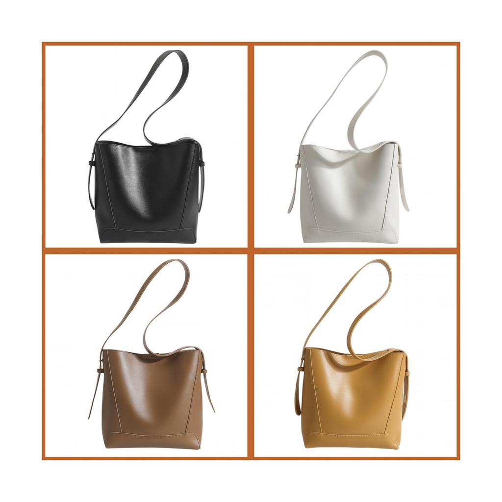 Welltude Women's Shoulder Bag, Tote Bag, Crossbody Bag, Bucket Bag, Commuter Bag (Black)