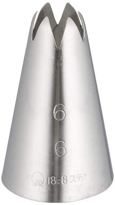 Endo Shoji Commerciële Kwaliteit Bloemvormig Nee. 6 6-Punts Spuitmond, 18-8 Roestvrij Staal, Gemaakt in Japan, WKT31066