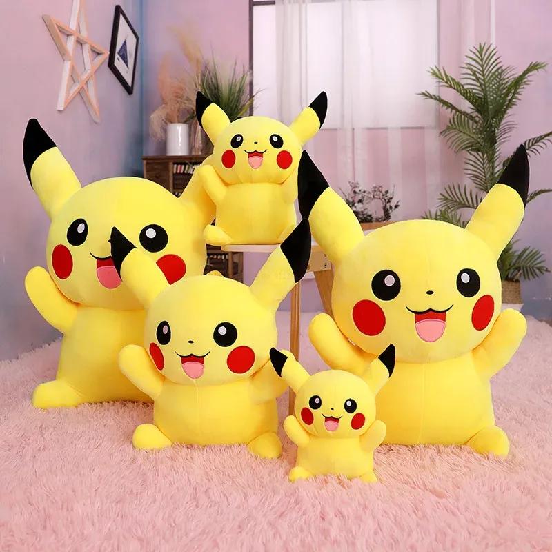 Pokemon Anime Figures Pikachu Kawaii Peluche Doll Stuffed Toys Very Cute Plush Room Decor Kids Xmas Birthday Gifts Cuddly Fluffy Huggable Comfort