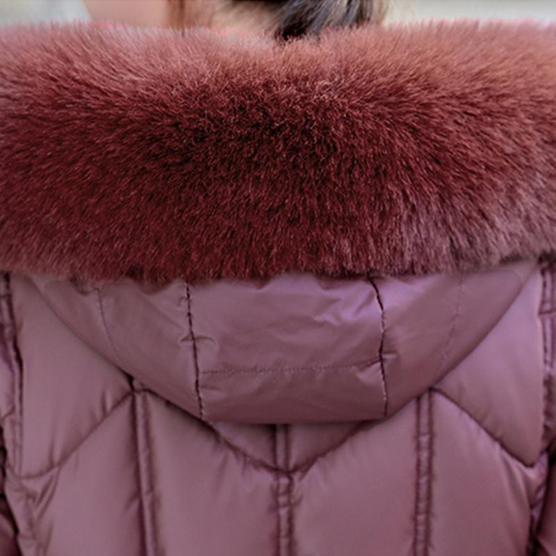 Fashion Women's Coats Winter Long Parkas Hooded Faux Fur Collar Loose Thick Warm Women Jackets