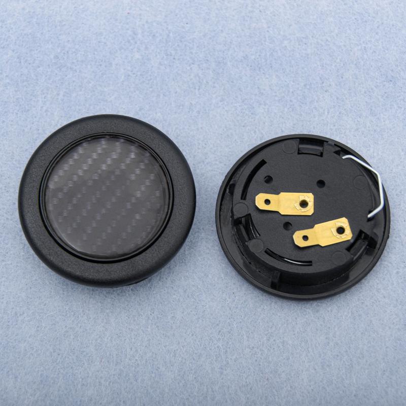 Universal Carbon Fiber Racing Car Styling Sport Steering Wheel Horn Button PCD 70/74mm