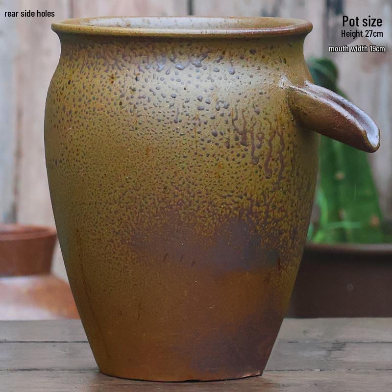 Vintage Ceramic Fish Tank Water Feature with Filtration & Oxygenation for Courtyard Landscaping and Hotel Décor