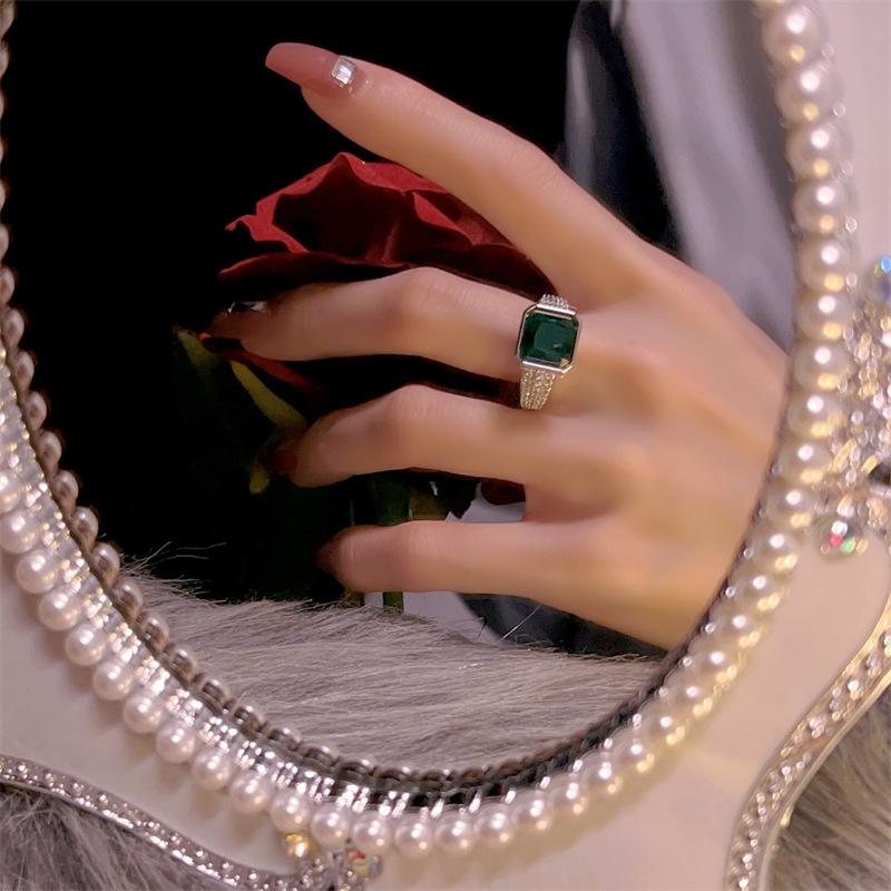 Elegant Emerald Tourmaline & Diamond Candy Tower Set: Stud Earrings, Ring, Necklace