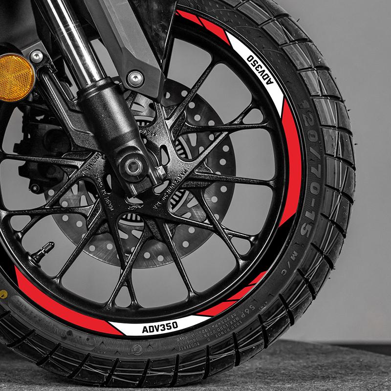 Used For HONDA ADV 350 2025 Motorcycle Wheel Rim Area Reflective Hub Protection Decorative Stickers Kits Can Choose Color