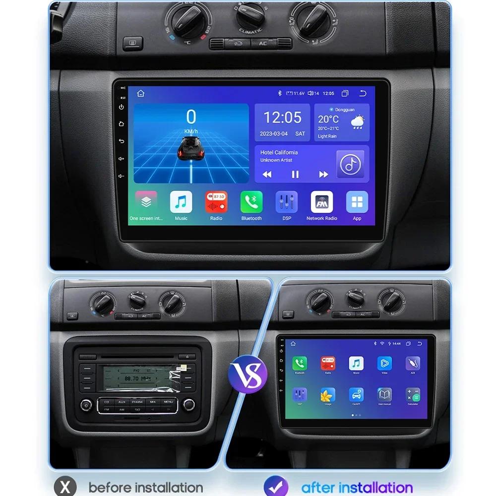 Hizpo 10.1''QLED Screen 2din Android Car Radio Multimedia Video Player for Skoda Fabia 2 2007 - 2014 GPS Navi Carplay AutoIntelligent   4G RDS WIFI
