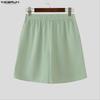 INCERUN Sommer Herren Elastischer Bund Lässige Lockere Halbhosen Shorts