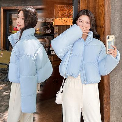 Cotton Jacket Women's Short Style Stand Up Collar Thickened Down Cotton Jacket Women's Korean Version Bread Jacket Student Cotton Jacket Jacket