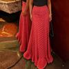 Women's High Waist Polka Dot Bodycon Maxi Skirt Flattering Elegant Daily Wear
