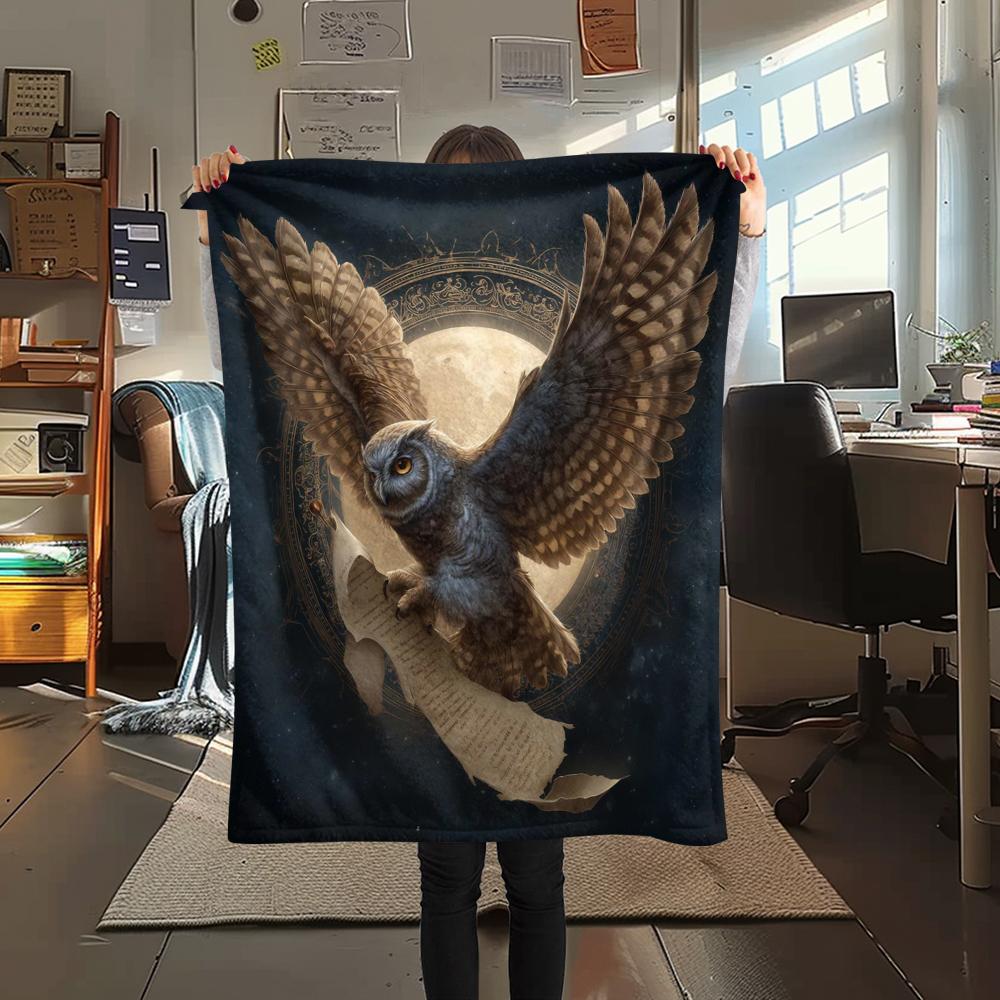 1Pc Cartoon Print Flannel Blanket, High Quality Comfortable for All Seasons, Home Decor, Warmth and Comfort, Perfect for Christmas Birthday Gift