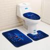Christmas Bathroom Floor Mat Toilet Three-Piece Set