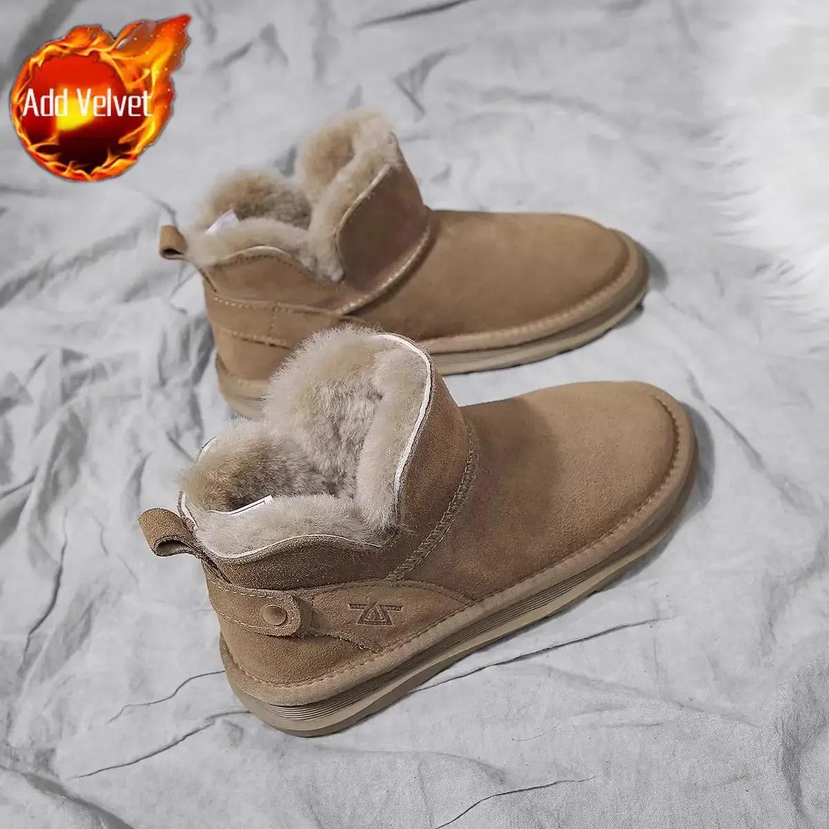 

Fashion Round Toe Snow Boots for Women New In Woman Shoes Elegant With Medium Heels Winter Waterproof Non Slip Fashion Comfrtable 2024 35