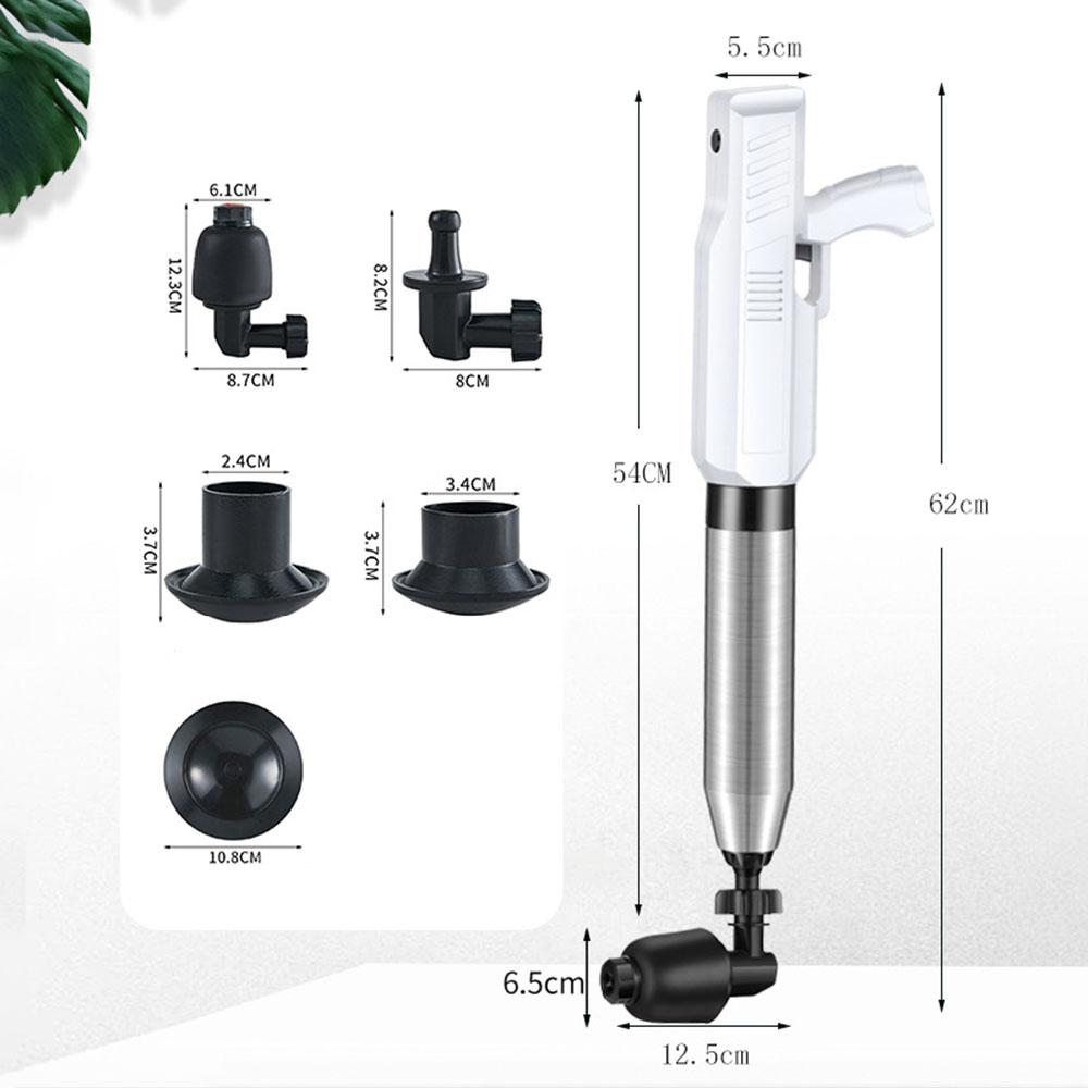 Mocny elektryczny przepychacz do toalety, przeciwbryzgowy, do kanalizacji, pneumatyczny przepychacz do łazienki
