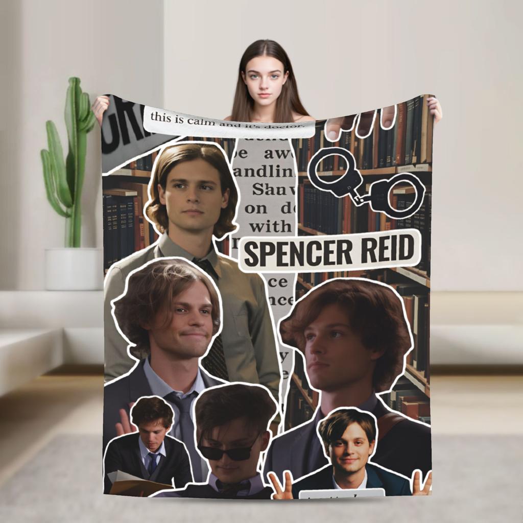 New Arrival Criminal Minds Spencer Reid Flannel Blanket Warm Throw Blanket for Couch Chair Camping Bedspread Sofa Bed Cover
