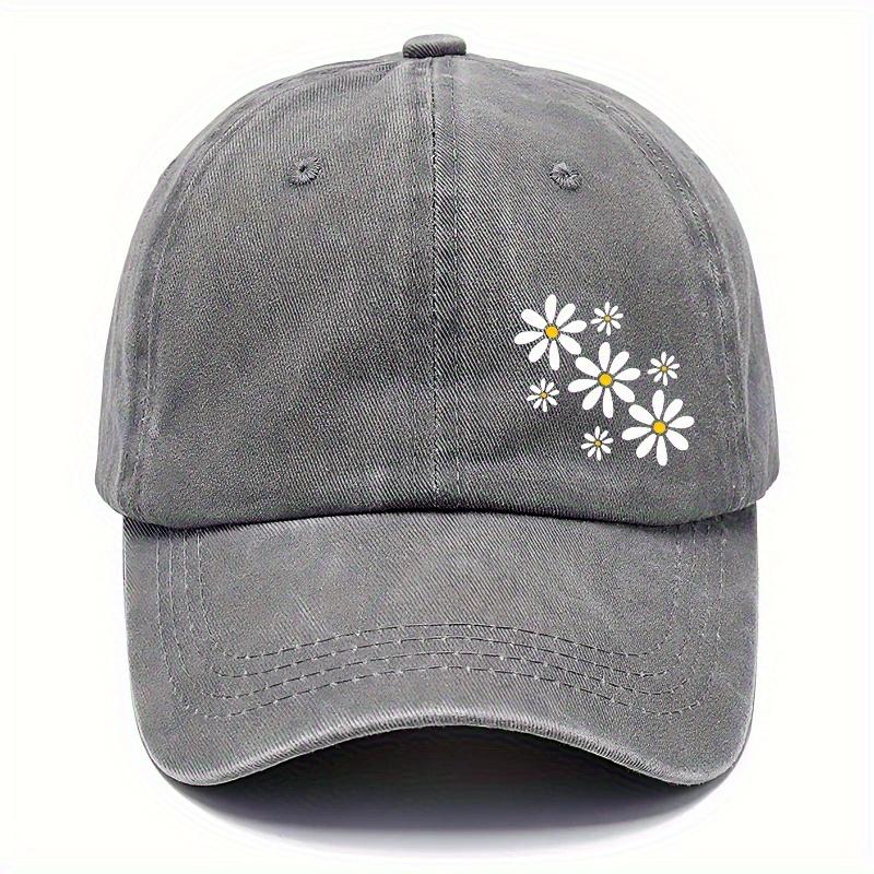 Men's Retro Sunflower Print Baseball Cap Suitable for Beach and Outdoor Activities, Summer Style Adjustable