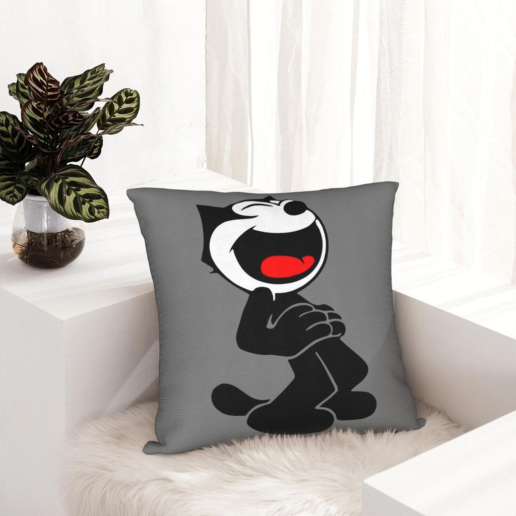 Felix The Cat Skrattande Örngott Merchandise Mjuk Kuddfodral Dekoration Kuddfodral Hem Flera Storlekar