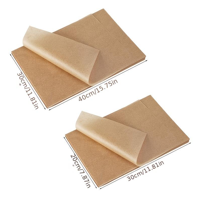 100 Sheets of Unbleached Parchment Baking Paper, Pre-cut Non-stick Parchment Paper, Suitable for Baking, Cooking, Grilling,