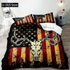 Farmhouse Bedding Sets Deer Elk Moose Mountain Woodland Animals Duvet Cover, Rustic Bedroom Decor, 2 Pillowcases Bedroom Decor