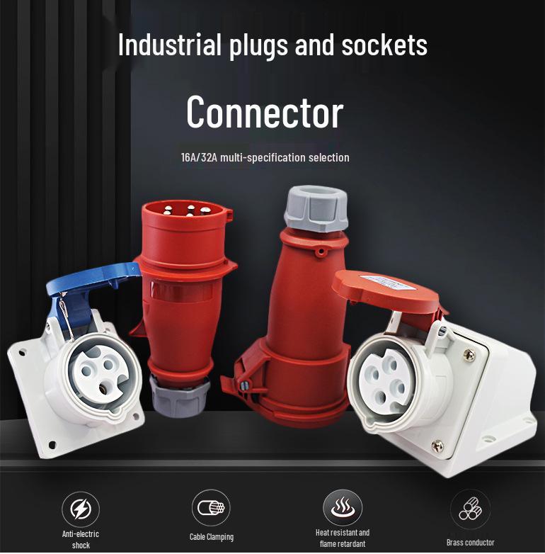 IP44 Waterproof Aviation Plug with Solid Copper & Nylon Body, Model 223J