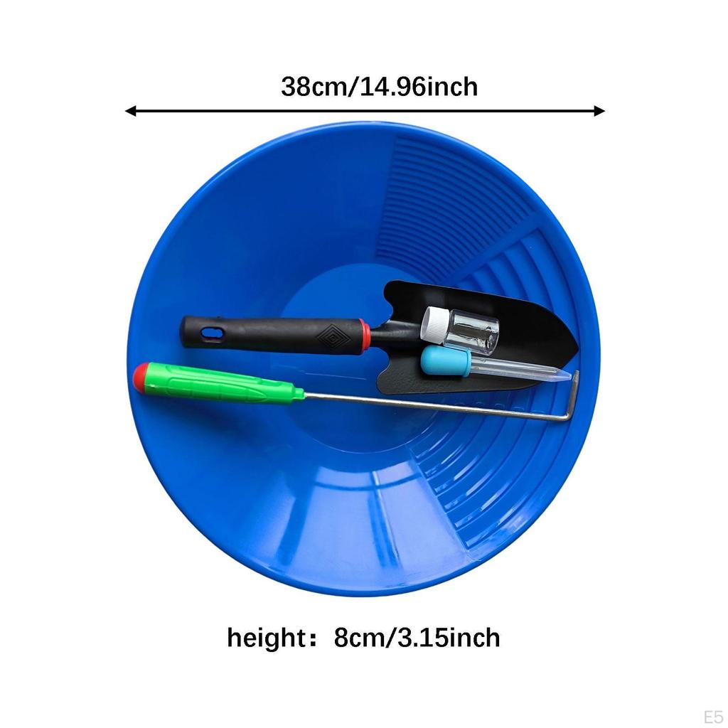 15 Inch Gold Panning Pan Collection Tool Beginners Outdoor Portable Surging Waters