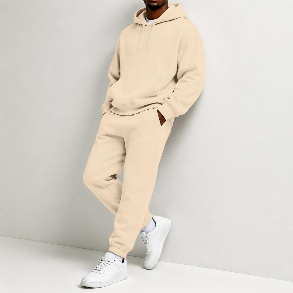 Unisex Kapuzenpullover und Jogginghose 2-teiliges Trainingsanzug-Set für Herren und Damen