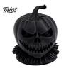 Creative Plastic Figurine Gift 3D Printed Evil Pumpkin Head with Ruffled Collar, Gothic Dark Atmosphere Home Accents Jack O Lantern Statue for
