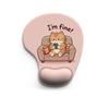 Cartoon Animal Silicone Mouse Pad with Wrist Support - Customizable and Dirt-Resistant.