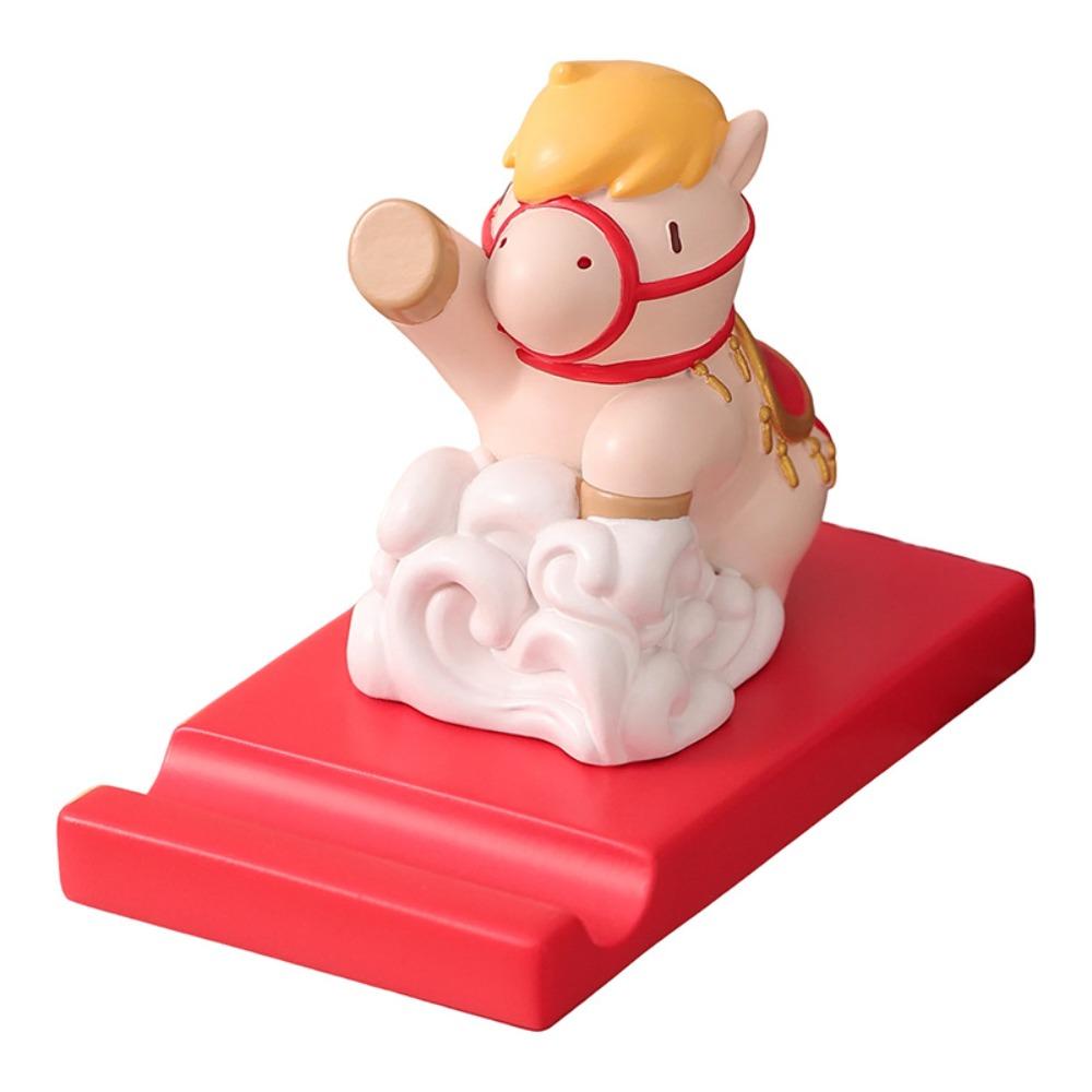 

Mascot Zodiac Horse Phone Stand Ornament 2026 Horse Year Figurines Home Party Decor horse