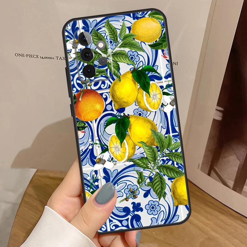 Summer Fruit Lemon Case For Samsung Galaxy A15 A16 A17 A26 A36 A56 A55 A35 A52 A32 A12 A53 A33 A13 A14 A34 A54
