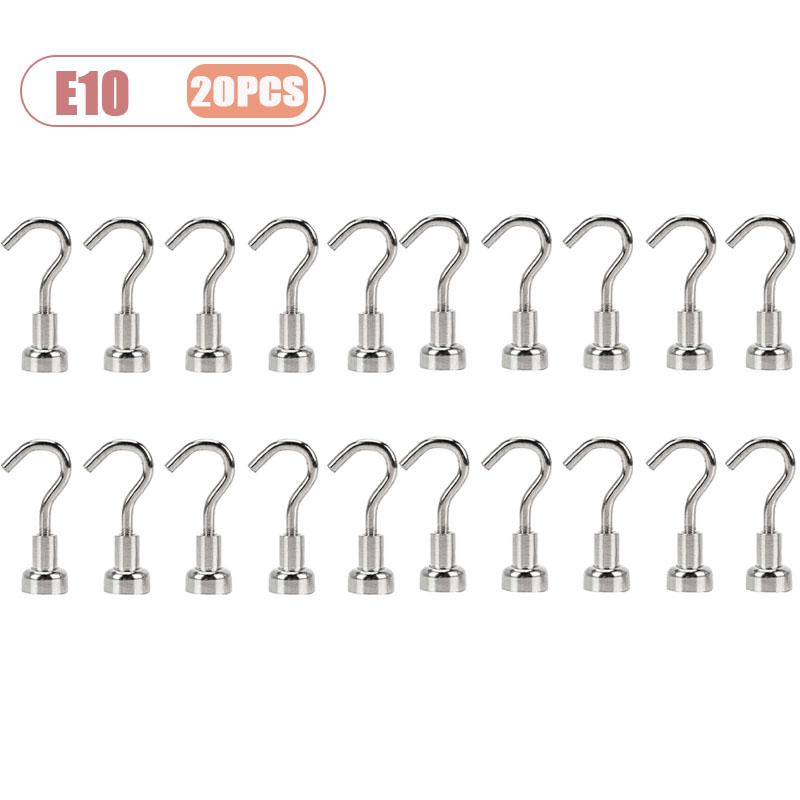 1-40PCS Magnetic Hook for Kitchen Fridge Storage No Drill Suction Cup Strong Magnet Organizer for Hanging Items