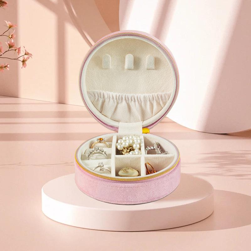 Portable Jewelry Box European Princess Travel Korean Hand Jewelry Jewelry Bag Earrings Ring Small Storage Box
