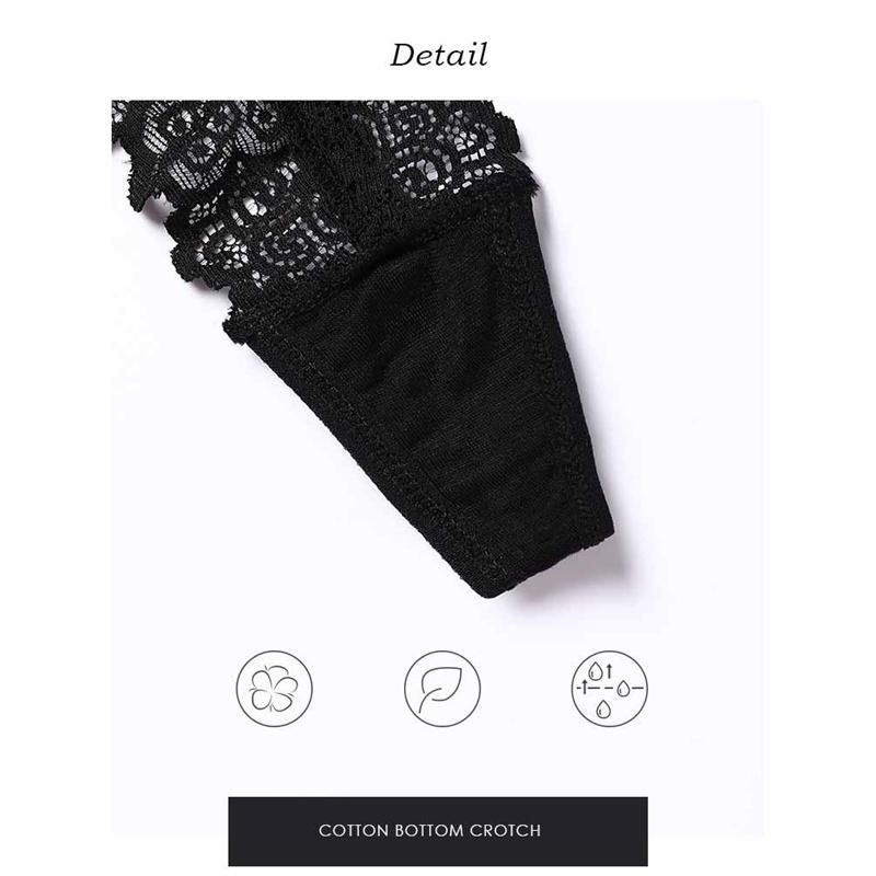 Σετ Ασύρματο Μπραλέτ & Σλιπ Μεγάλο Μέγεθος - Απαλό Χωρίς Μπανέλες Δαντελένιο Τελείωμα Άνετα Σέξι Εσώρουχα για Γυναίκες