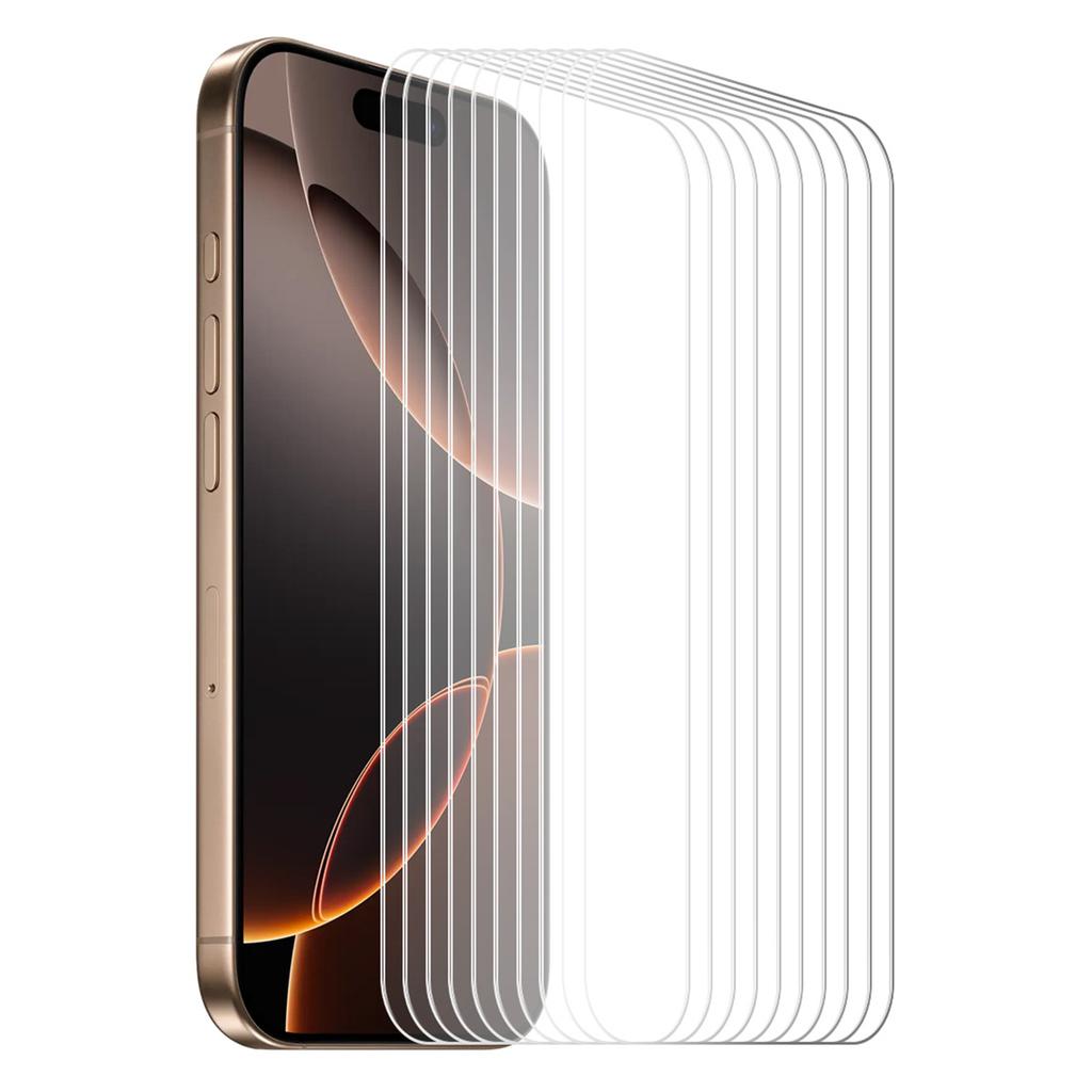 ENKAY HAT PRINCE 10 Stück Für iPhone 17 Pro Max Displayschutzfolie Dick Klebend 9H Gebogene Kanten Hohe Aluminium-Silizium Glasfolie