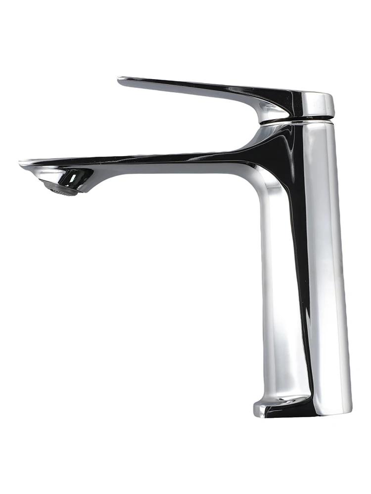 1 szt. Nowoczesna bateria umywalkowa z mosiężnym rdzeniem, jednouchwytowa bateria umywalkowa montowana na blacie, 6,5-calowa bateria mieszająca