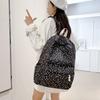Flower Print Backpack Women's School Bag Campus Girls Nylon Backpack