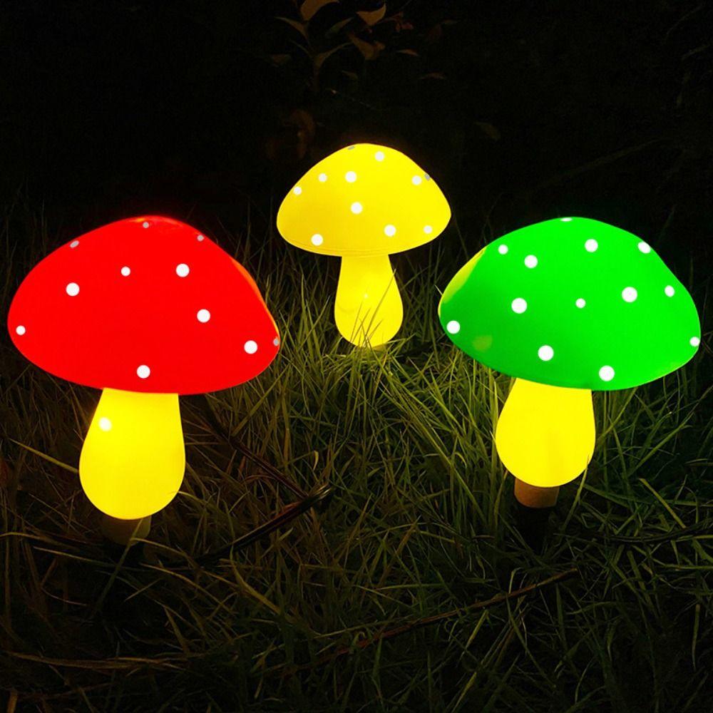 

Optical Control Solar Mushroom Light Ground Insertion Solar Lawn Lamp Easter