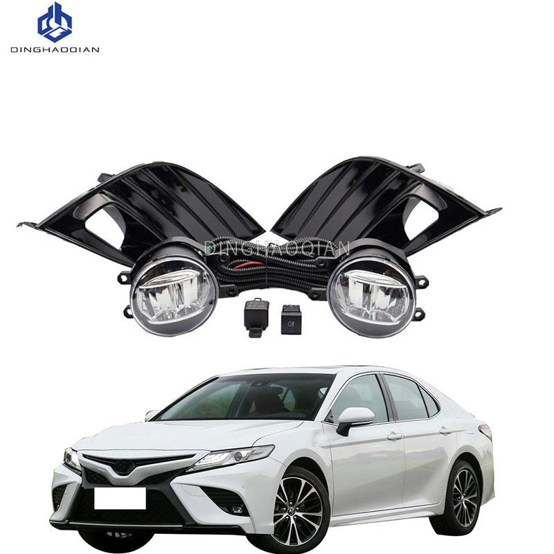 1 Set Fog Lights Headlight for Toyota Camry 2018 2019 2020 Led  Fog Lights Car Fog Lamp Kit With Harness Bulb Switch