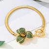 Elegant Chic Flower Snake Bone Chain Anklet for Women Fashion Enamel Flowers Bracelet On The Leg Beach Barefoot Sandal Jewelry