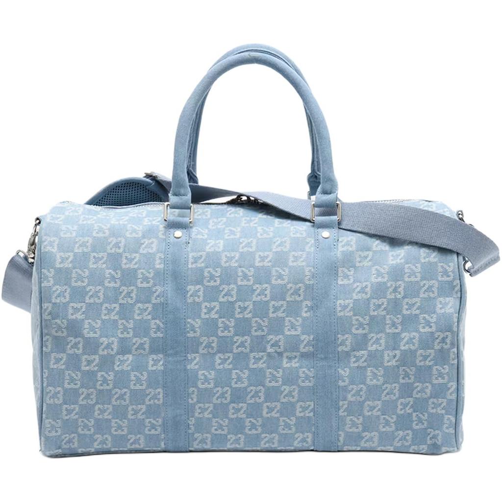 Jordan Monogram 25L Brand Logo Pattern Printed Denim Travel Bag Unisex Travel Bag Purple MM9060-571