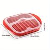 Microwave Bacon Maker Cookers Tray With Splatter Lid BPA-Free Microwave Bacon Grill Pizza Tray Efficient Food Prep Kitchen Tools