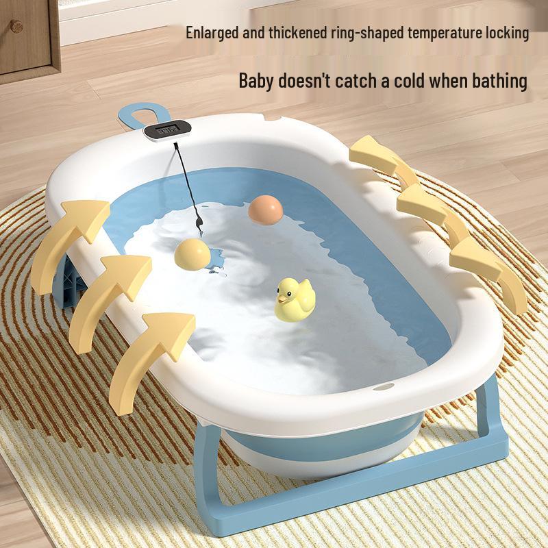 Adjustable Baby Bath Tub with Temperature Sensor