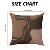 Brown Tone Curved square Jacquard Pillow Cover for Sofa Office Waist Cushion Cover Home Decorative Pillowcase