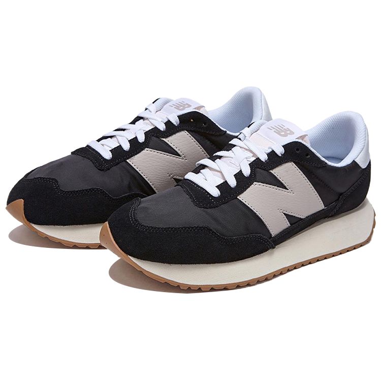 New Balance Nb 237 Comfortable Low-Top Running Shoes Men Sneakers Black White MS237BTW