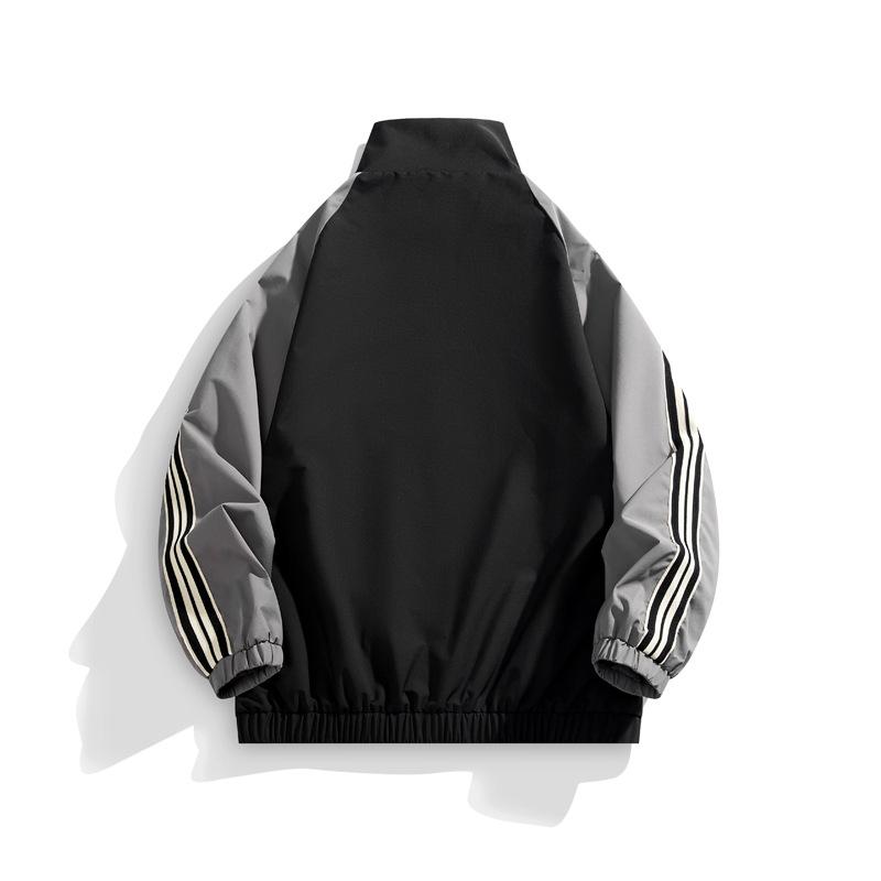 Jacket Men's Reversible Jacket Spring and Autumn New Korean Version Trend Versatile Top Men's Three-pole Stand-up Collar Jacket for Men