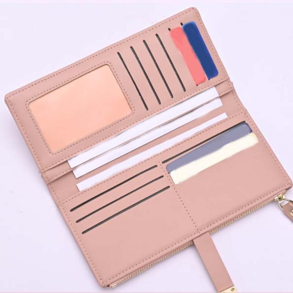 Large Capacity Women Purse Wallets PU Leather Money Bag Portable PU Coin Purse  Shopping