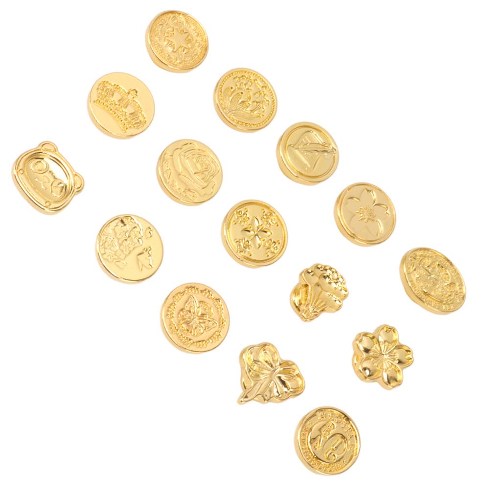 15-teiliges Wachs-Siegelstempel-Set, kreative, speziell geformte Siegelwachs-Stempelköpfe für Karten und Umschläge